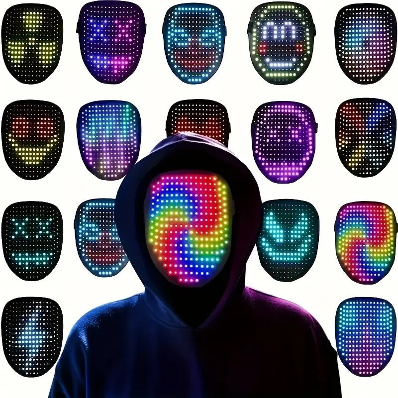 led mask gesture sensing light face transforming led - Temu