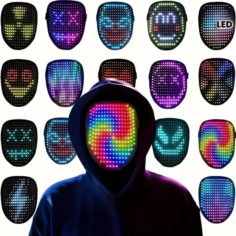 led mask gesture sensing light face transforming led - Temu