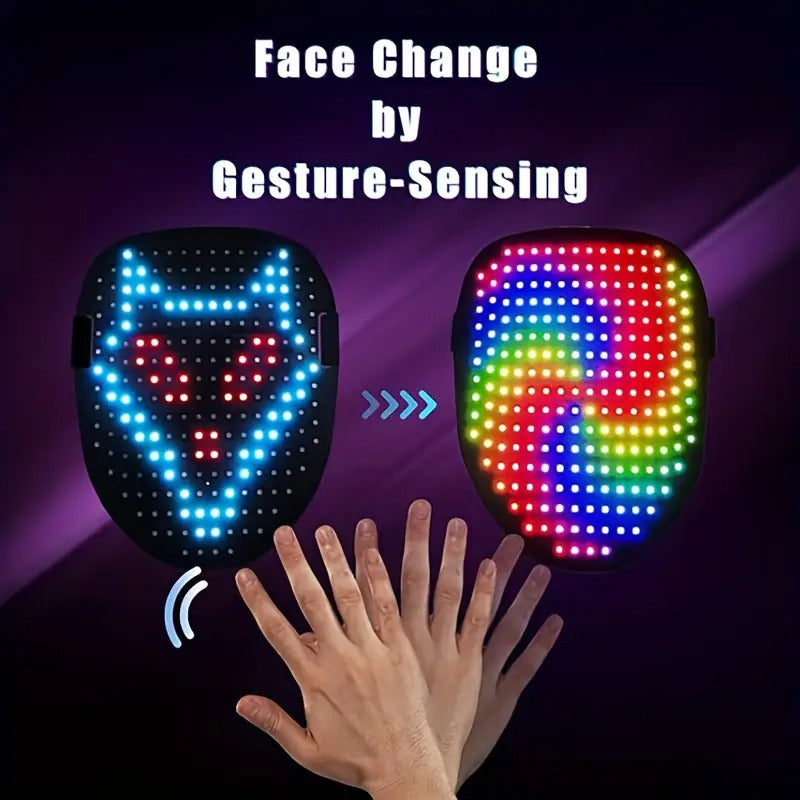 led mask gesture sensing light face transforming led - Temu