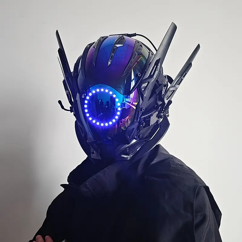 handmade cool light punk masks cyber warrior masks halloween - Temu